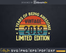 8 Year Old Gifts Vintage 8th Birthday Limited Edition Svg