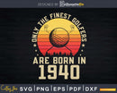81 Year Old Golfer Golfing 1940 81st Birthday Svg Cut Files