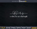 911 Dispatcher A Calm Voice in Dark Night Svg T-shirt Design