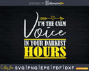 911 Dispatcher Calm Voice In Darkest Hours Svg T-shirt