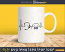 911 Dispatcher Heartbeat Headset svg pdf png cutting files