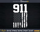 911 Dispatching American Flag Svg T-shirt Designs