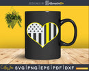 911 Operator Dispatcher Thin Yellow Line Heart Svg T-shirt