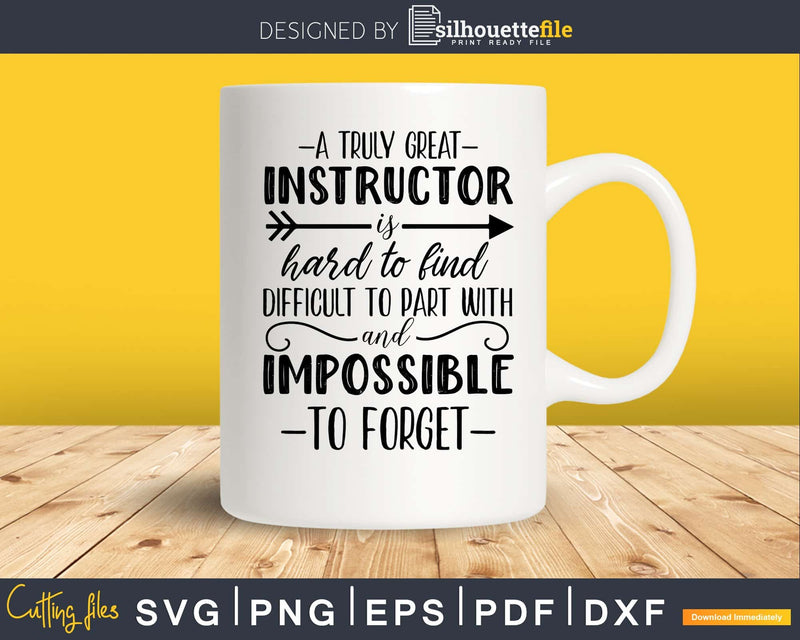 A truly great instructor is hard to find Gym Workout svg