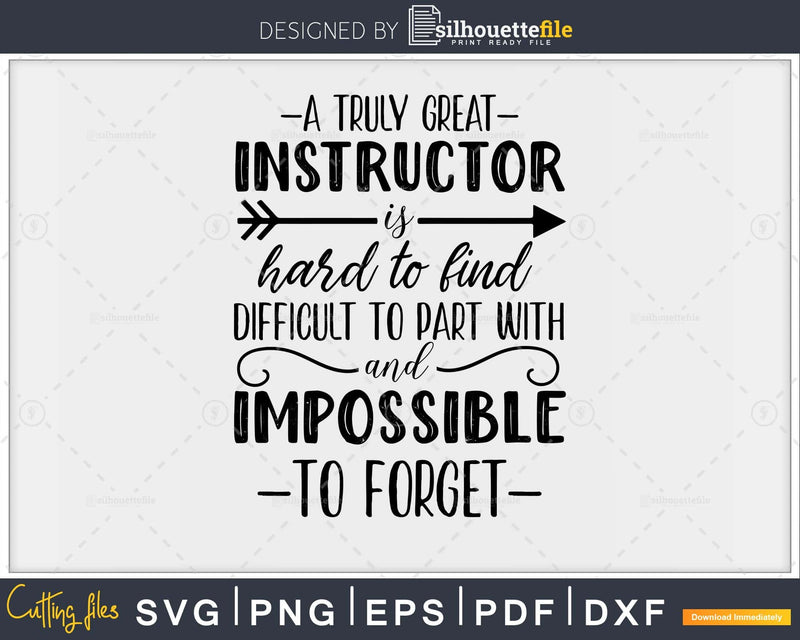 A truly great instructor is hard to find Gym Workout svg