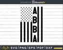 Abba USA Flag 4th Of July Svg Png T-shirt Design