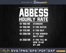 Abbess Hourly Rate Funny Svg Png Cricut Cut Files
