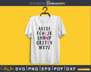 ABC i love you valentines SVG PNG digital cut files
