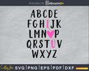 ABC i love you valentines SVG PNG digital cut files