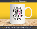 ABC i love you valentines SVG PNG digital cut files