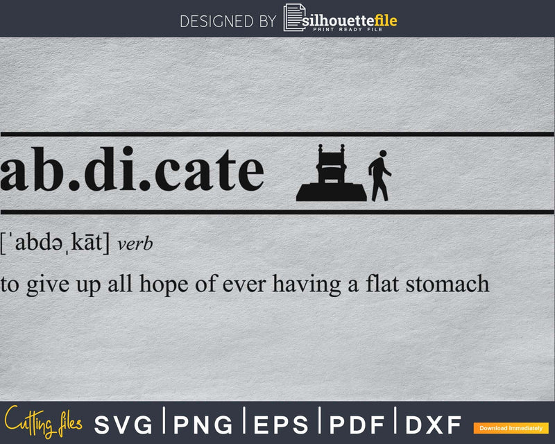 Abdicate Definition SVG