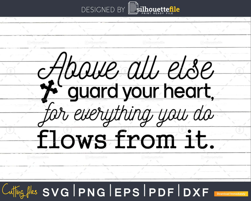 Above All Else christian svg png cricut cutting files