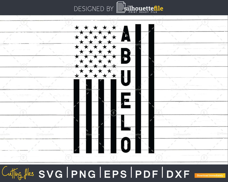 Abuelo USA Flag 4th Of July Svg Png T-shirt Design