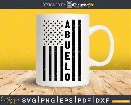 Abuelo USA Flag 4th Of July Svg Png T-shirt Design