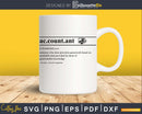 Accountant Definition svg Printable cut files