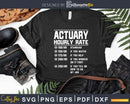 Actuary Hourly Rate Funny Svg Png Cricut Cut Files