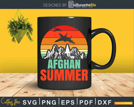 Afghan Summer Warplane War Veteran Svg T-shirt Design