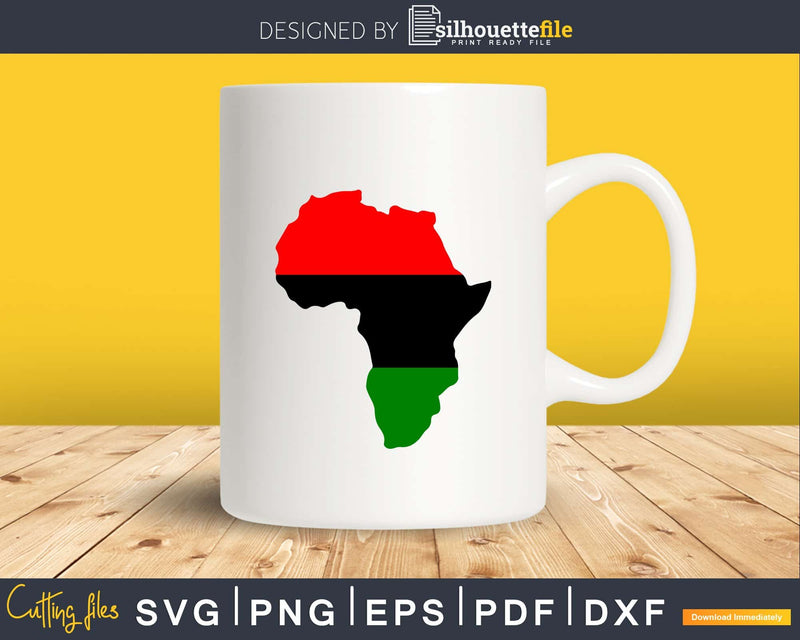 Africa Map Black History SVG DXF EPS Cricut Silhouette