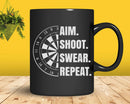 Aim Shoot Swear Repeat Dart Player Svg Png Cricut Files