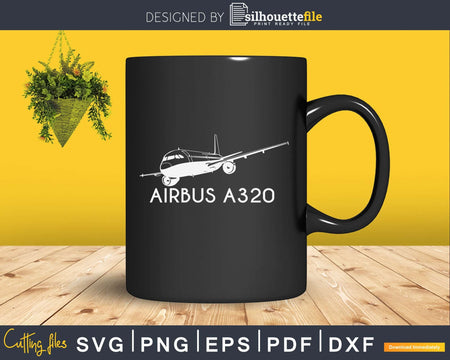 Airbus A320 svg design printable cut file