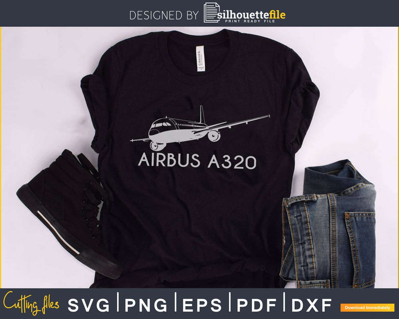 Airbus A320 svg design printable cut file