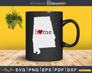 Alabama AL Home Heart Native Map svg cricut cut digital