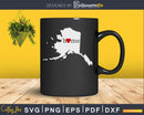 Alaska AK Home Heart Native Map svg cricut cut digital files