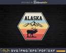 Alaska USA Mountain Hiking Vintage Retro Svg Digital Cut