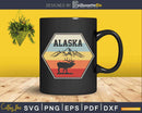 Alaska USA Mountain Hiking Vintage Retro Svg Digital Cut