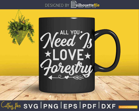 All You Need Is Forestry Valentine Party Svg Crafting Cut