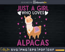 Alpaca Llama Animal Lover Gift Just A Girl Who Loves