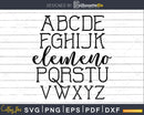 Alphabet Elemeno SVG File Teacher svg school back