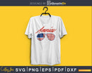 America Sunglasses 4th of July Independence Day svg Cricut