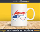 America Sunglasses 4th of July Independence Day svg Cricut