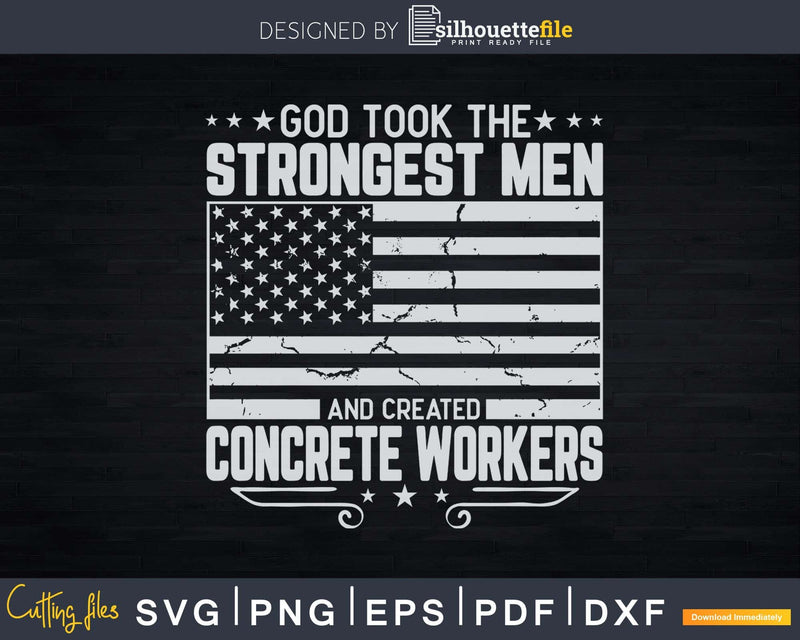 American Concrete Union Worker Proud Loving Svg Digital Cut