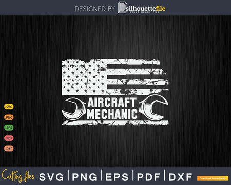 American Flag Aircraft Mechanic 4th of July