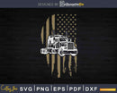 American Flag Big Rig Semi-Trailer Truck Driver Svg T-shirt