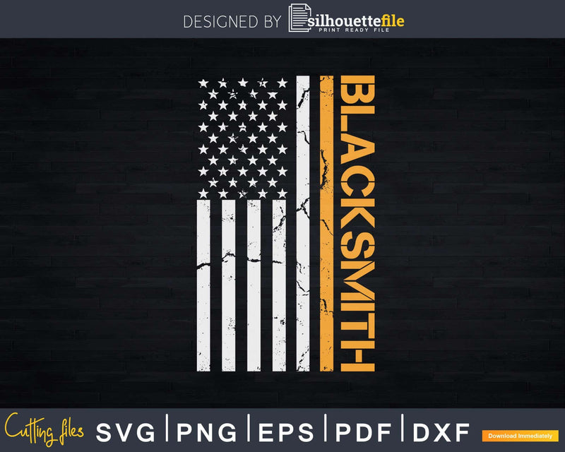 American Flag Blacksmith Metalsmith Svg Png Cricut File