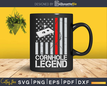 American Flag Cornhole Legend Svg Dxf Cut Files