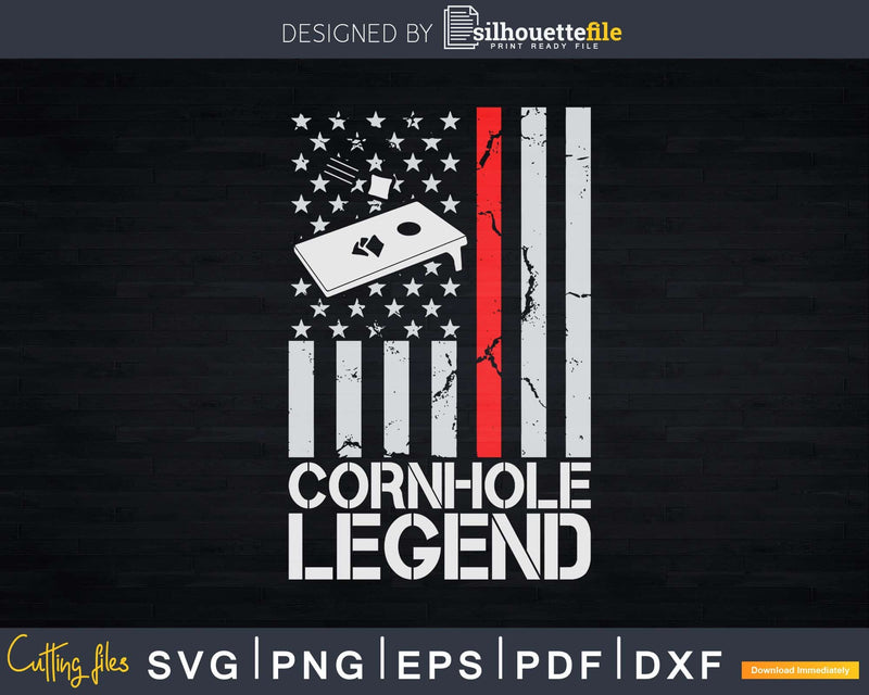 American Flag Cornhole Legend Svg Dxf Cut Files