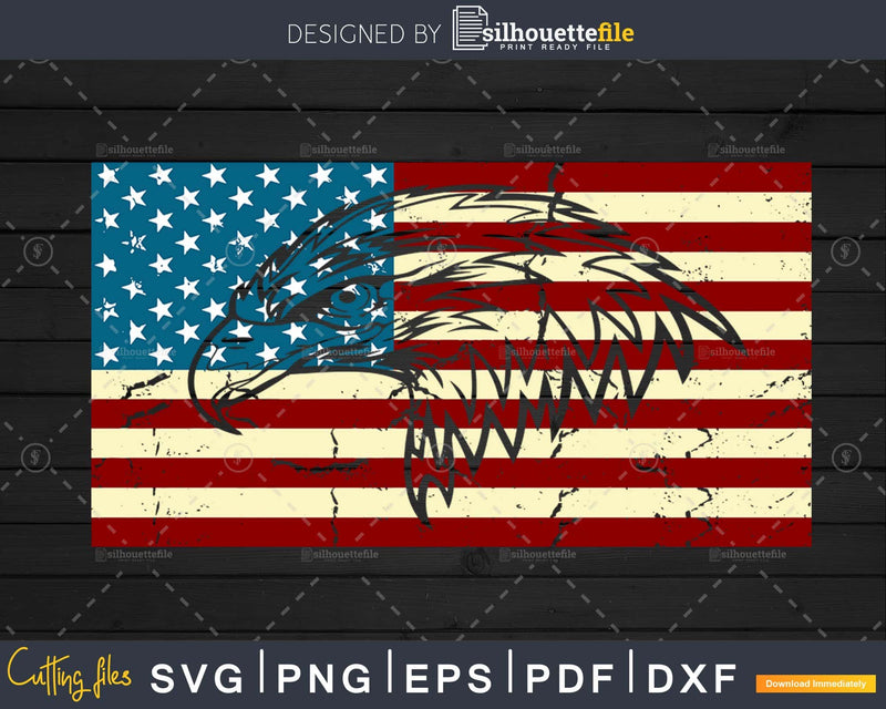 American Flag Eagle 4th of July svg printable cut files