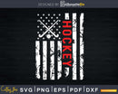 American Flag Hockey USA Patriotic Svg Dxf Png Printable