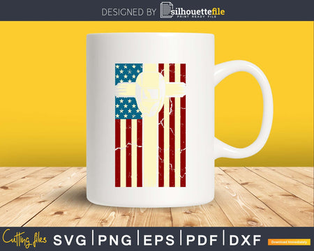 American Flag Usa Cross Welder Craft Cut Svg Png Digital
