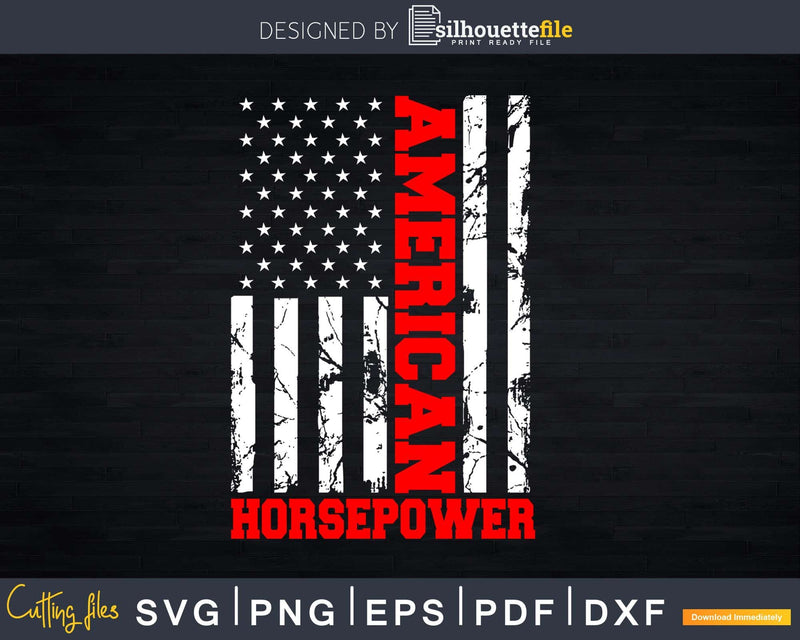 American Horsepower Flag Street Drag Outlaws Race Png Svg