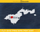 American Samoa AS Home Heart Native Map svg cricut cut