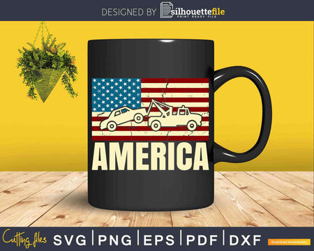 American Tow Truck Driver Svg Cricut Cut Files