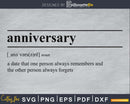 Anniversary definition svg printable file