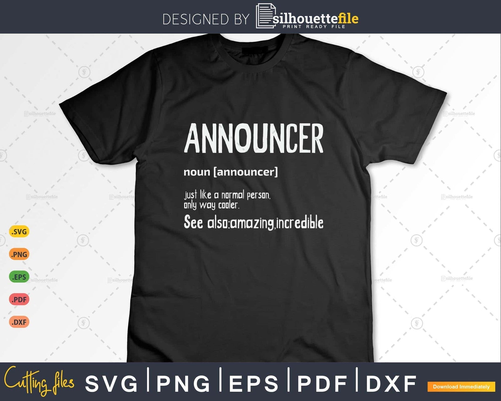 Announcer Just Like A Normal Person Only Way Cooler Svg Cut Files ...