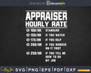 Appraiser Hourly Rate Funny Svg Png Cricut Files