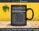 Aquarius Characteristics Nutritional Facts Svg Png Dxf